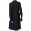 アンドゥムルメステール (ann demeulemeester) ピークドラペルロングコート ウールアセテート ブラックストライプ
