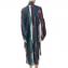 アンドゥムルメステール (ann demeulemeester) 長袖ロングワンピース レーヨンシルク グリーンプリント