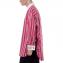 ラフシモンズ (RAF SIMONS) Busniess shirt with RS embroidery and label コットン バーガンディホワイト