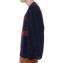 ラフシモンズ (RAF SIMONS) Loose fit braid relief roundneck sweater printed ウール ダークネイビー