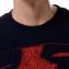 ラフシモンズ (RAF SIMONS) Loose fit braid relief roundneck sweater printed ウール ダークネイビー
