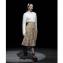 アーデム (ERDEM) フレアースカート ウールなど 羽刺繍ベージュ