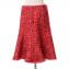 オスカーデラレンタ (OscardeLaRenta) マーメイドラインスカート ツィード レッドブラックミックス