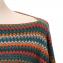 ミッソーニ (Missoni) ニットポンチョ 羊毛ラメミックス オレンジグリーンミックス