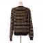 ソニアリキエル (SONIA RYKIEL) プルオーバー ベロア カーキボーダー