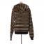 ソニアリキエル (SONIA RYKIEL) フードジップパーカー ベロア カーキボーダー