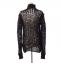 アンドゥムルメステール (ann demeulemeester) ローゲージ透かし編み長袖セーター ウールナイロン ブラック
