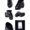アルマーニジーンズ (ARMANI JEANS) ムートンブーツ 牛革 ブラック 30% OFF