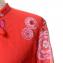 ジャンバティスタ ヴァリ (Giambattista Valli) リボン付きダブル袖ブラウス シルクシフォン レッドプリント