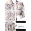 ジャンバティスタ ヴァリ (Giambattista Valli) シャツ襟長袖ブラウス シルクシフォン ホワイトプリント