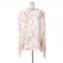 ジャンバティスタ ヴァリ (Giambattista Valli) フリルリボン長袖ブラウス シルクシフォン ホワイトプリント