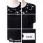 ジャンバティスタ ヴァリ (Giambattista Valli) レース付き半袖セーター カシミアシルク ブラック