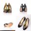 ポリーニ (Pollini) オープントゥパンプス エナメル ブラック