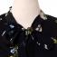 アーデム (ERDEM) 長袖ワンピース レーヨンジャージー ブラックプリント