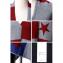 クイーンアンドベル (queene and belle) ギンガムスターポンチョ カシミア ラシットレッド 30% OFF