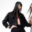 ロシャス (ROCHAS) シャツジャケット ツィード ブラック