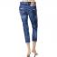 ディースクエアード (Dsquared2) 1975クールガールクロップドジーンズ コットンストレッチ ブルーデニム 30%