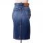 ディースクエアード (Dsquared2) ダルマロングスカート コットンストレッチ ブルー 30%
