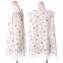 ジャンバティスタ ヴァリ (Giambattista Valli) ノースリブブラウス シルクオーガンジー ホワイトプリント