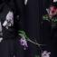 ジャンバティスタ ヴァリ (Giambattista Valli) フリル長袖ワンピース シルクオーガンジー ブラックプリント