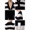プロエンザスクーラー (Proenza Schouler) Vネックロングカーディガン アルパカ混合 ブラックホワイト