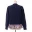 コーヘン (Coohem) 丸襟ツィード裾セーター ウール ネイビー