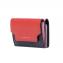 マルニ (Marni) 3つ折コインケース付き財布 サファイアーノレザー レッドブラックピンク