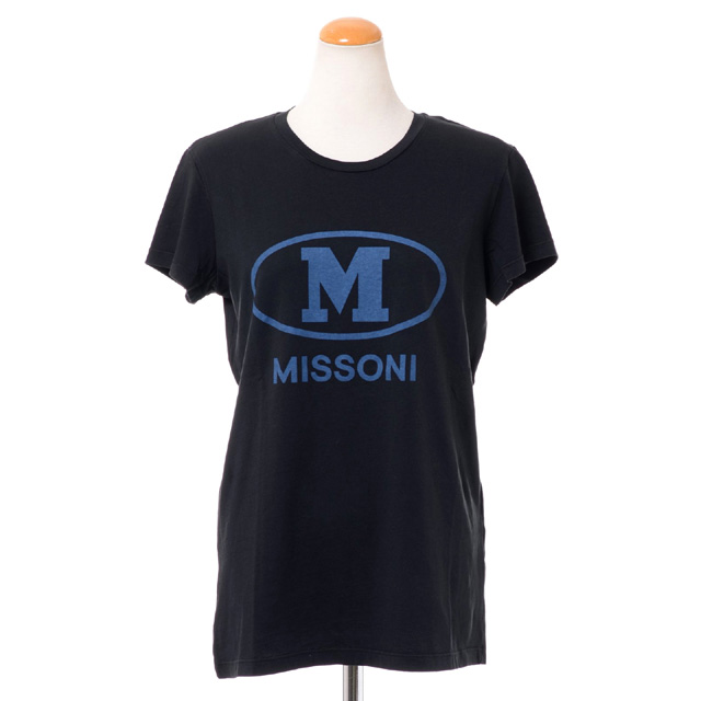 ミッソーニ Missoni mare Tシャツ M ネイビー パープル オレンジ