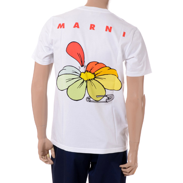 美品 マルニ MARNI ボタニカル フラワー プリント スイッチング Tシャツ36cm身幅