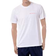 マルニ (Marni) バックフラワープリント半袖Tシャツ オーガニックコットンジャージー リリーホワイト