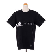 ステラマッカートニー (stella mccartney) ロゴTシャツ オーガニックコットンとリサイクル素材 ブラック